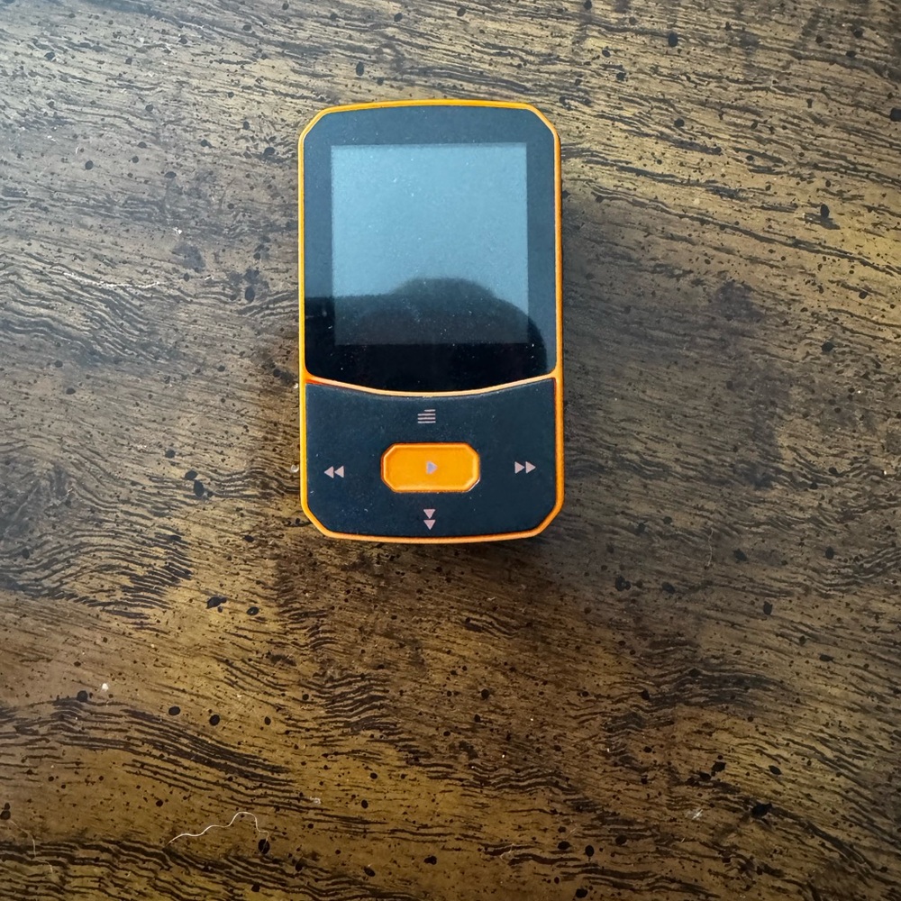 Compact Orange MP3 MP4 Player with Large Screen and Ergonomic Design